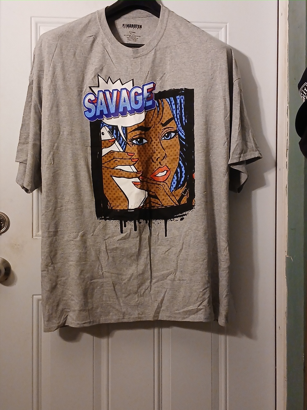 Hardten Savage Graphic Crewneck Men's T-Shirt - Grey